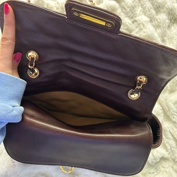 Quilted Leather Shoulder Bag - Brown - Picture 7 of 8